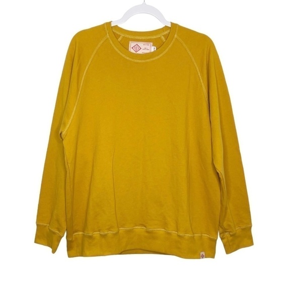 Bather Tuscan Crewneck Sweatshirt Mustard Yellow Organic Cotton NWT - Picture 2 of 12